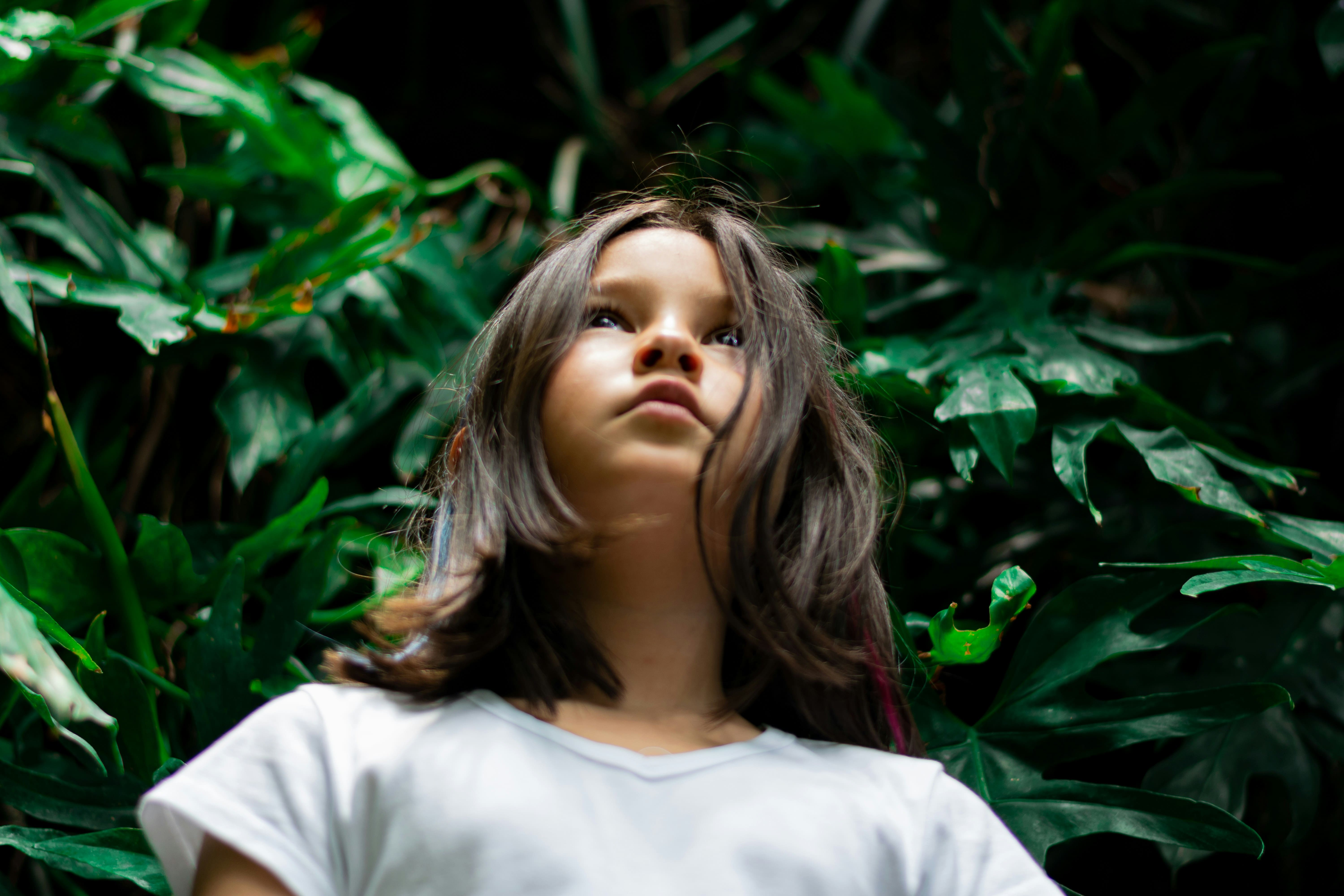 Child in the midst of tree