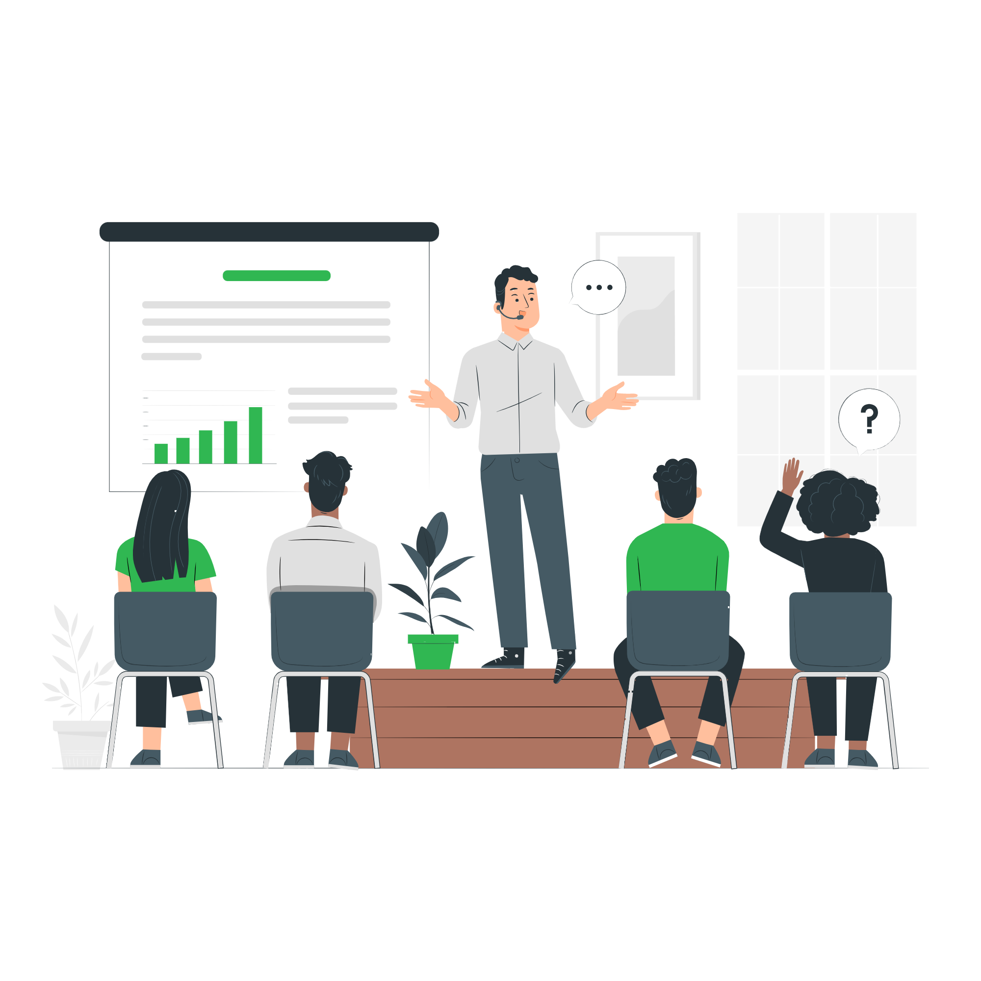 A seminar taking place